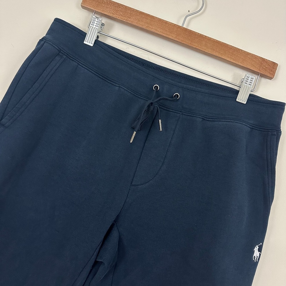 Polo Ralph Lauren Jogger Pants Navy Blue Cotton Tapered Leg Pony Logo Mens M